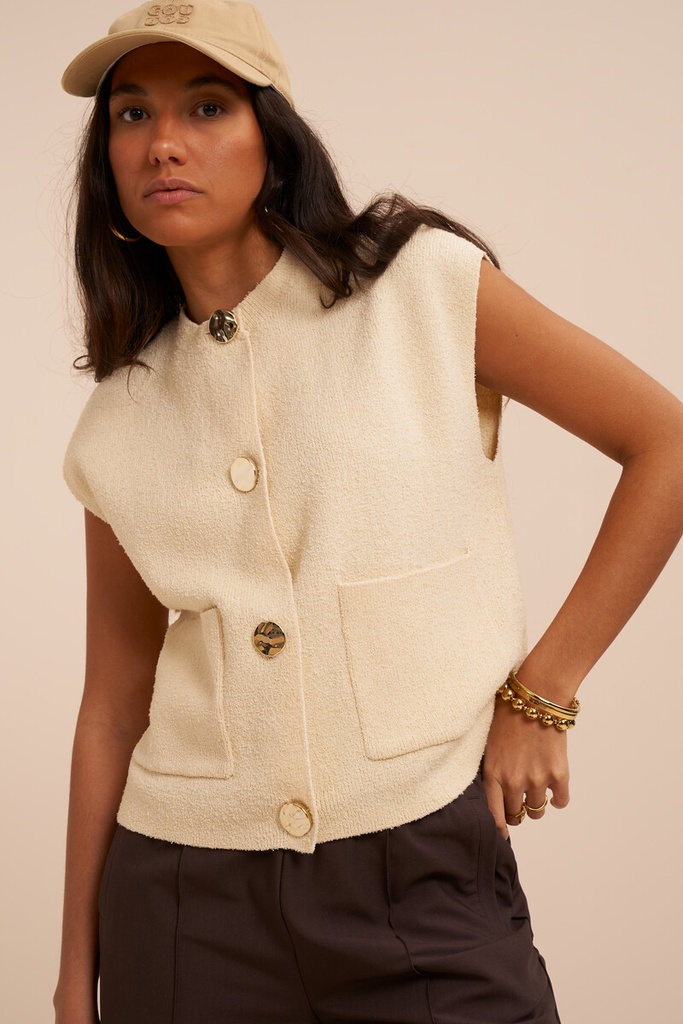 --My Jewellery--	Bouclé gilet (XS)
